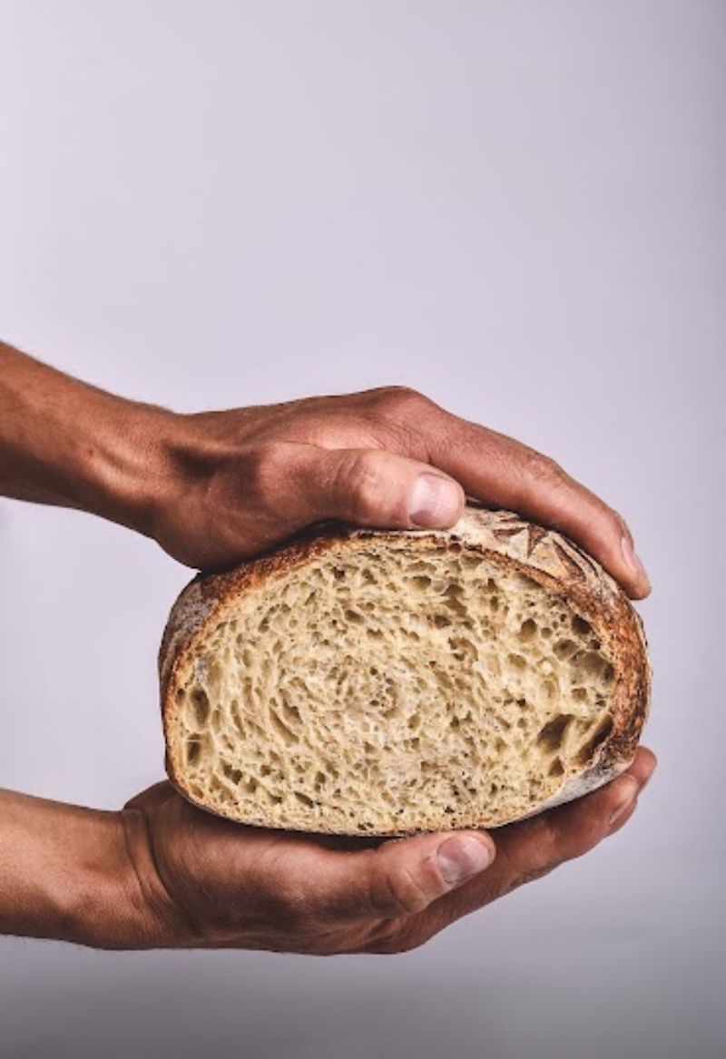 Open sourdough crumb